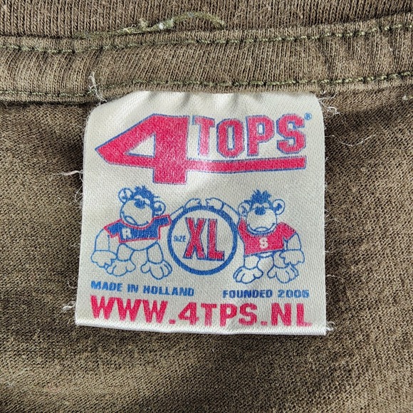 Vintage Amsterdam Holland Graphic T Shirt Mens‎ XL Olive Green Tourist Tee - Picture 2 of 13